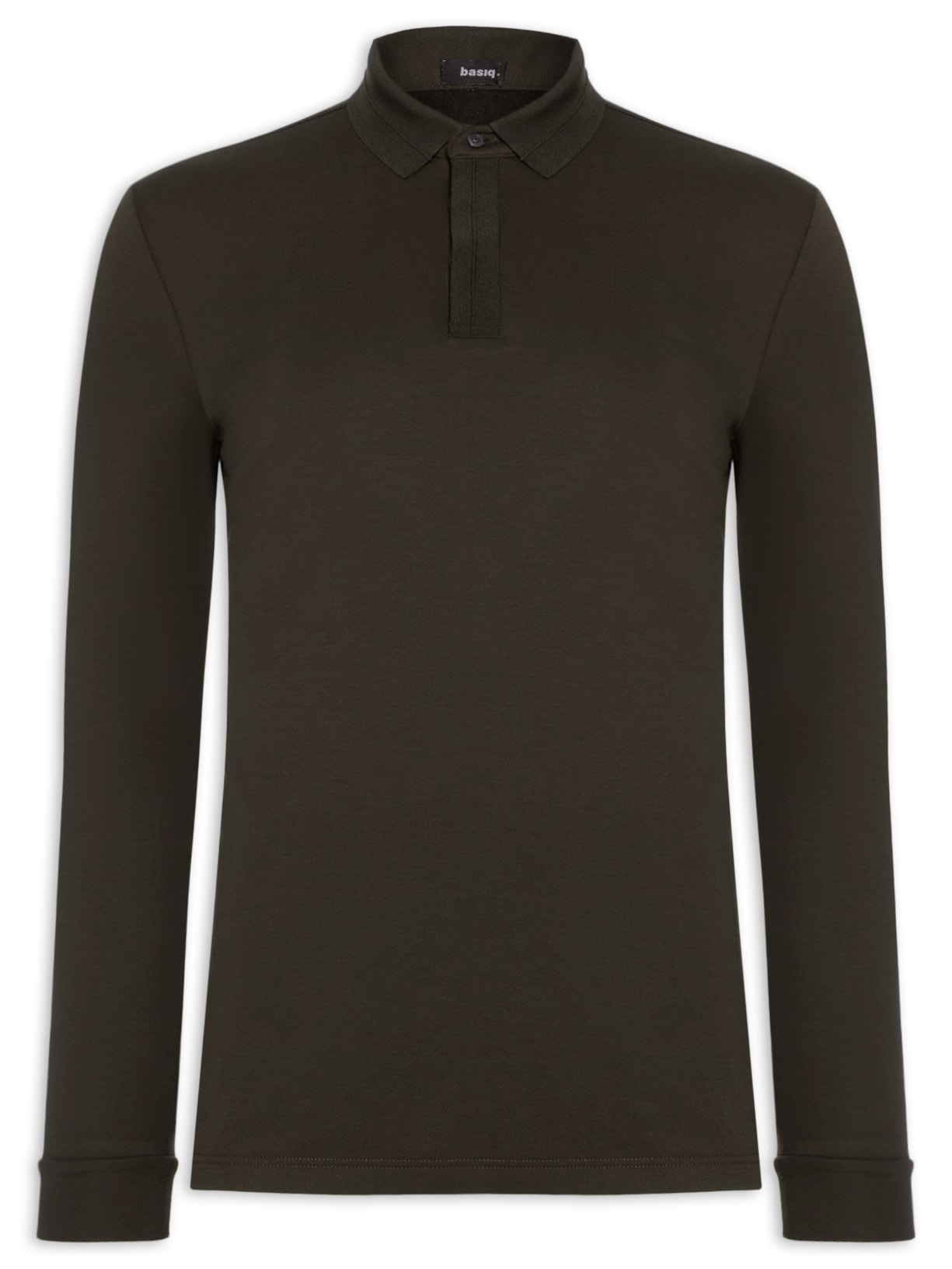 Polo Masculina Térmica Manga Longa - Marrom