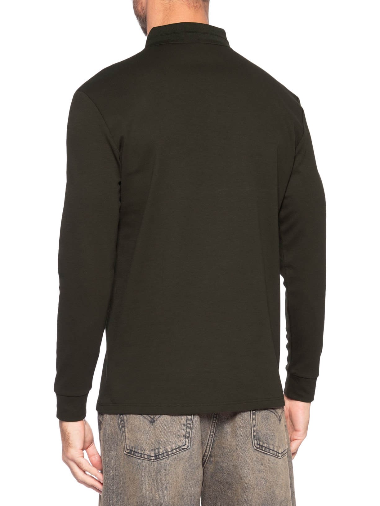 Polo Masculina Térmica Manga Longa Marrom Basiq Men