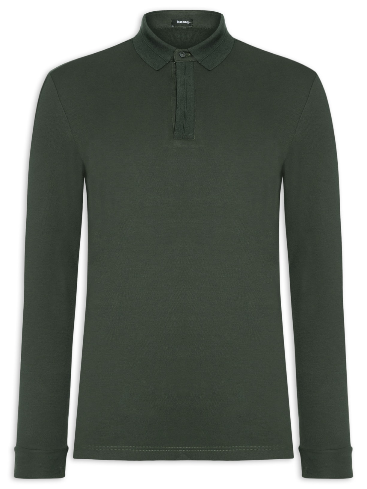 Polo Masculina Térmica Manga Longa Verde Basiq Men