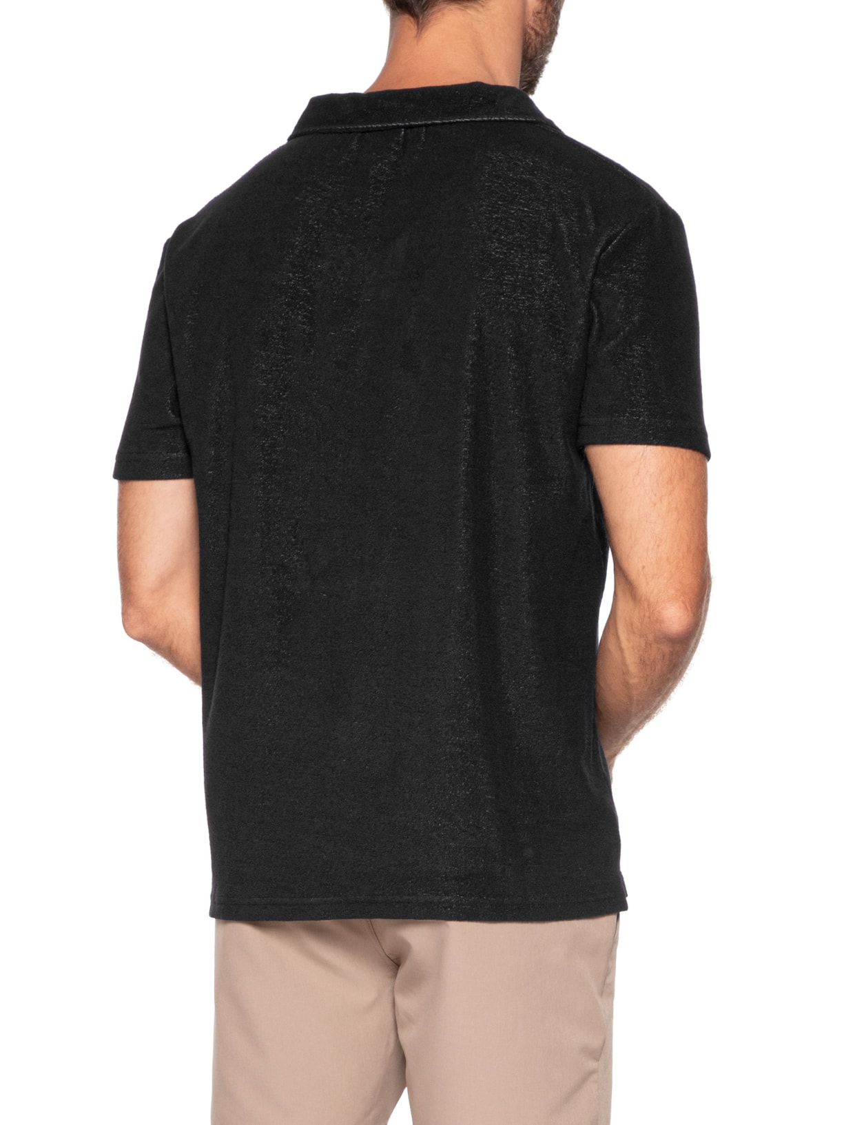 Polo Masculina Terry Shirt Preto Boss