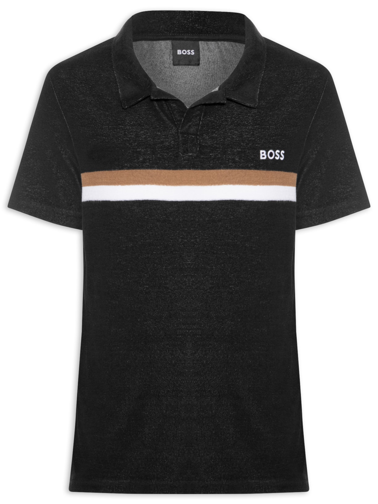 Polo Masculina Terry Shirt - Preto