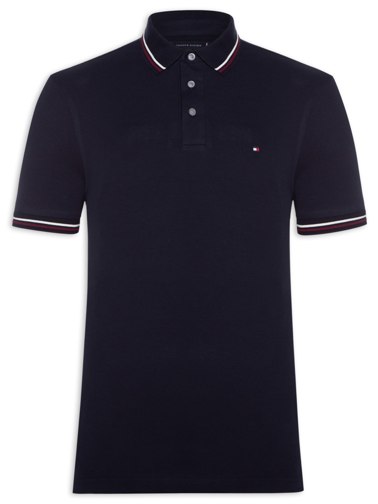 Polo Masculina Tipped Slim Fit - Azul