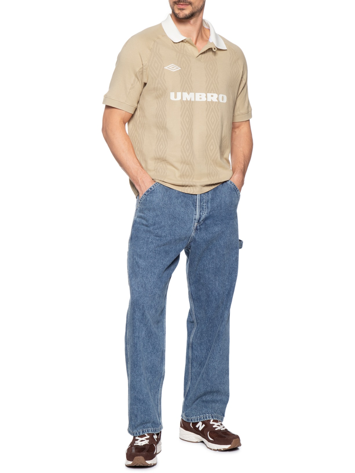 Polo Masculina TNP Jersey II Bege Umbro