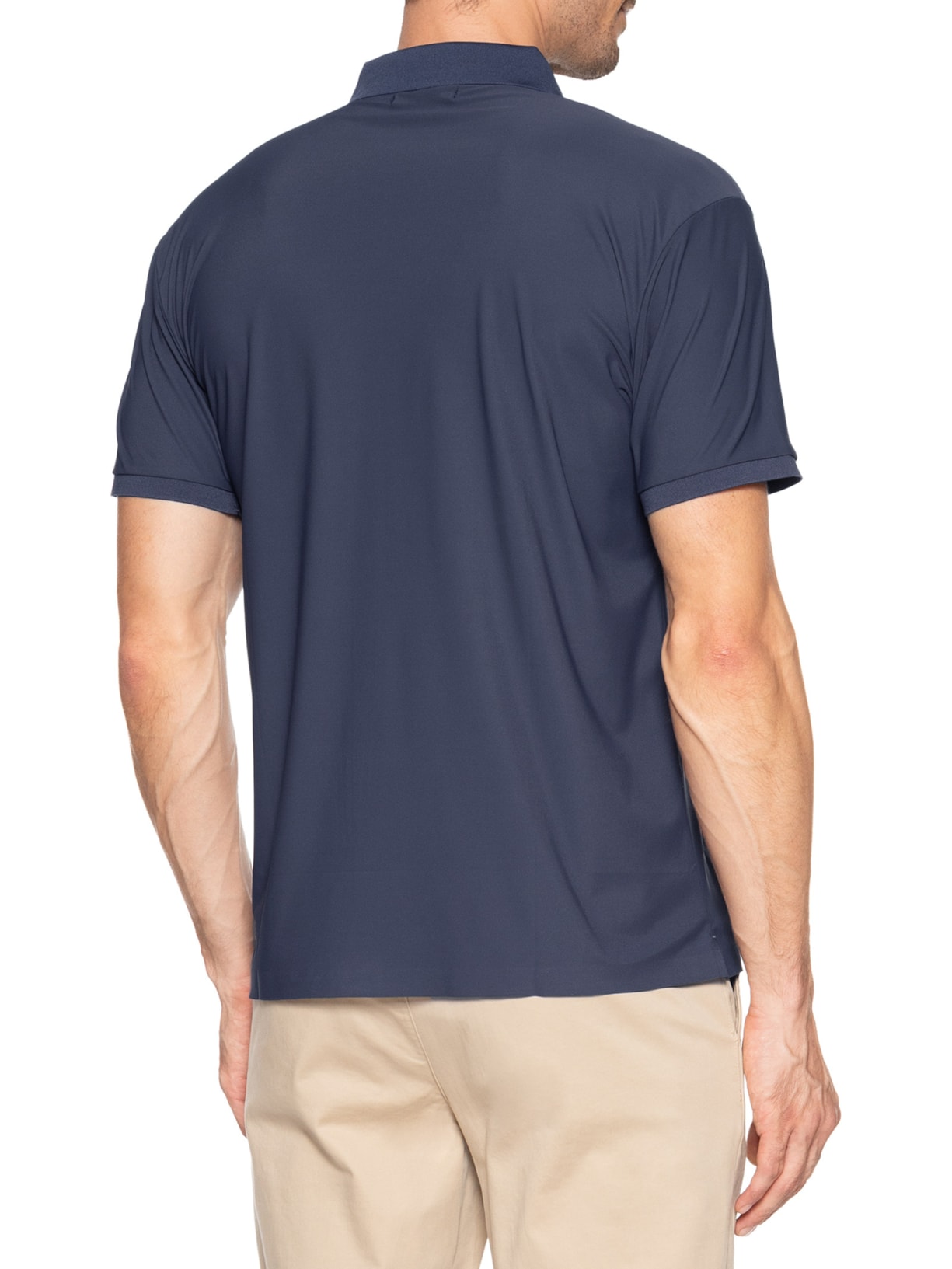 Polo Masculina Toque Gelado Sem Costura Azul '2 Essential