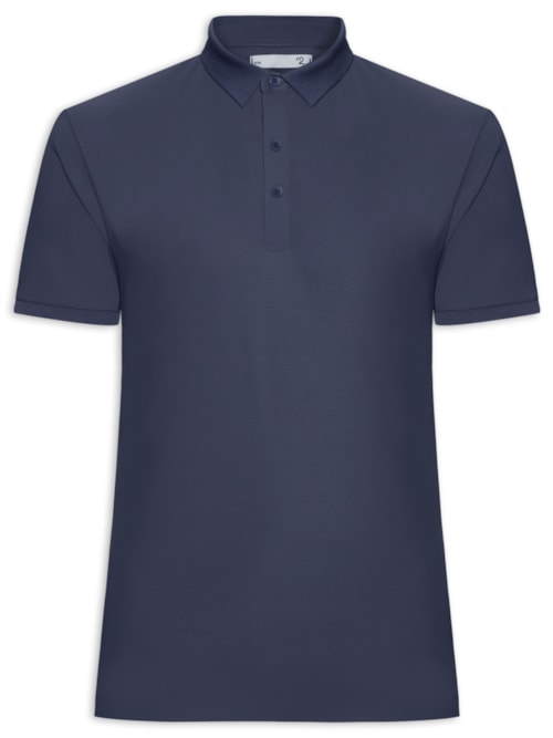 Polo Masculina Toque Gelado Sem Costura - Azul