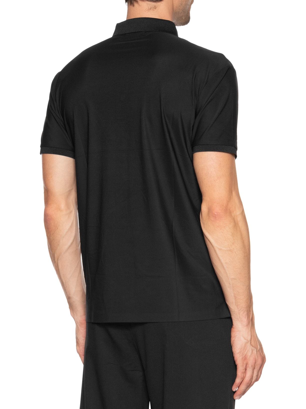 Polo Masculina Toque Gelado Sem Costura Preto '2 Essential