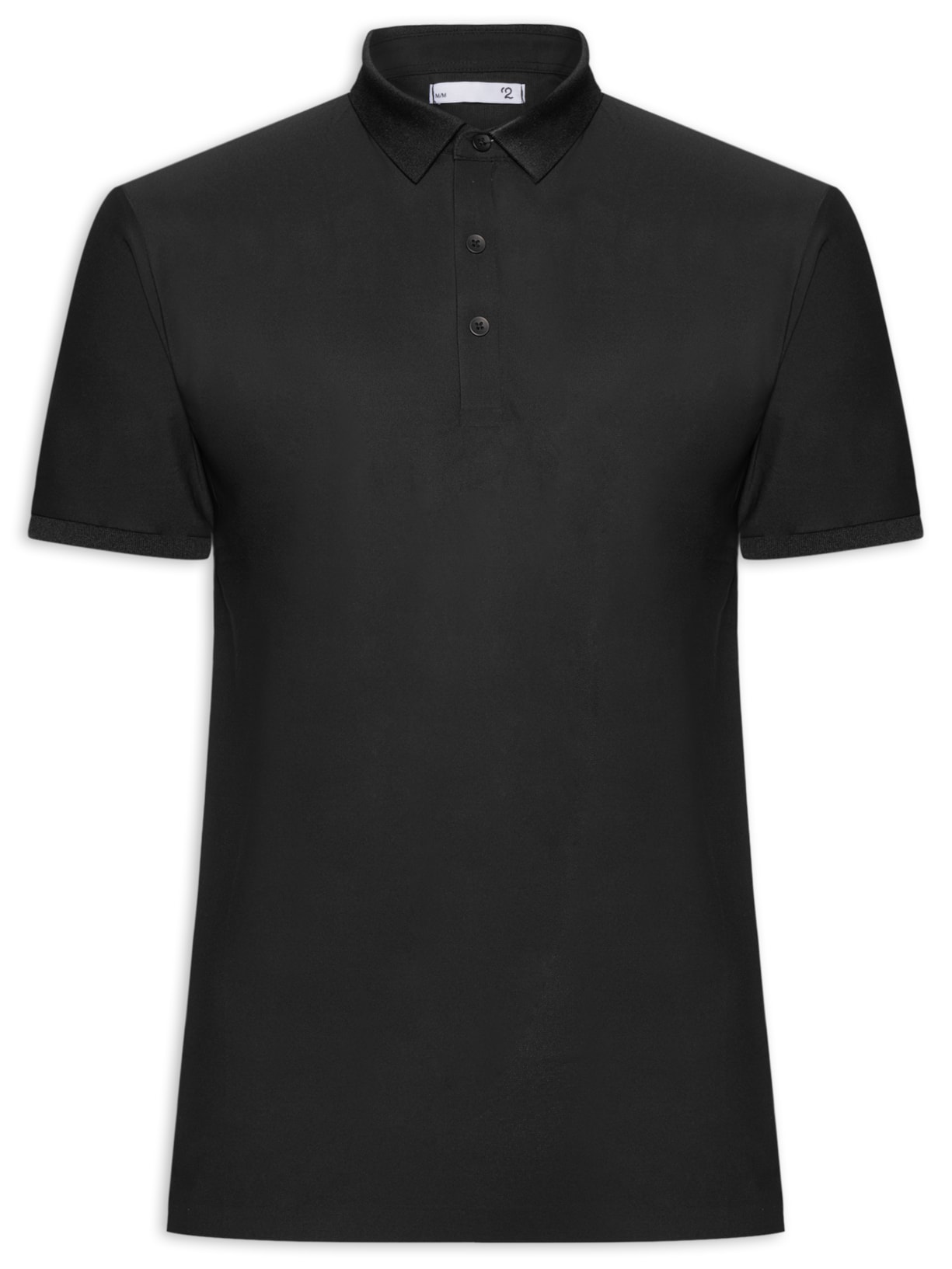 Polo Masculina Toque Gelado Sem Costura - Preto