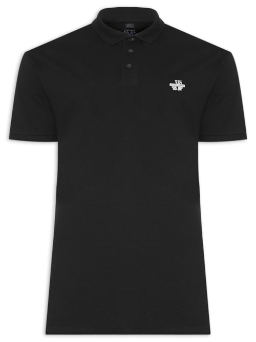 Polo Masculina Transfer - Preto