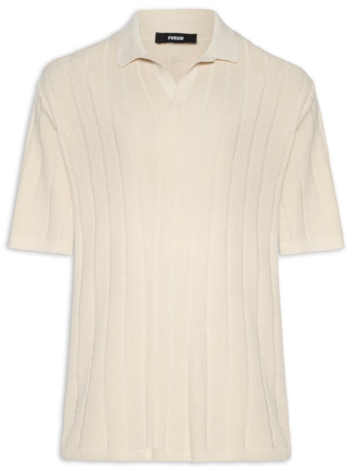 Polo Masculina Tricô - Bege