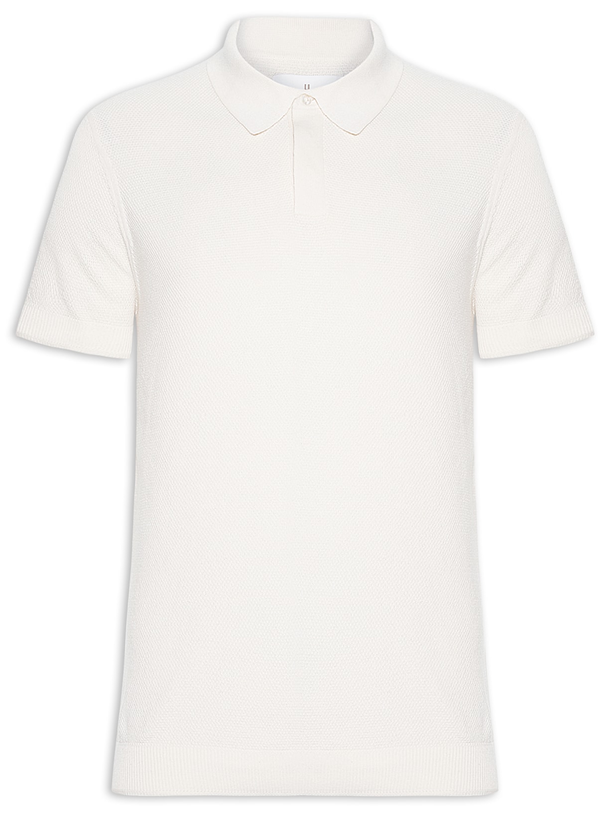 Polo Masculina Tricot Corda New - Branco