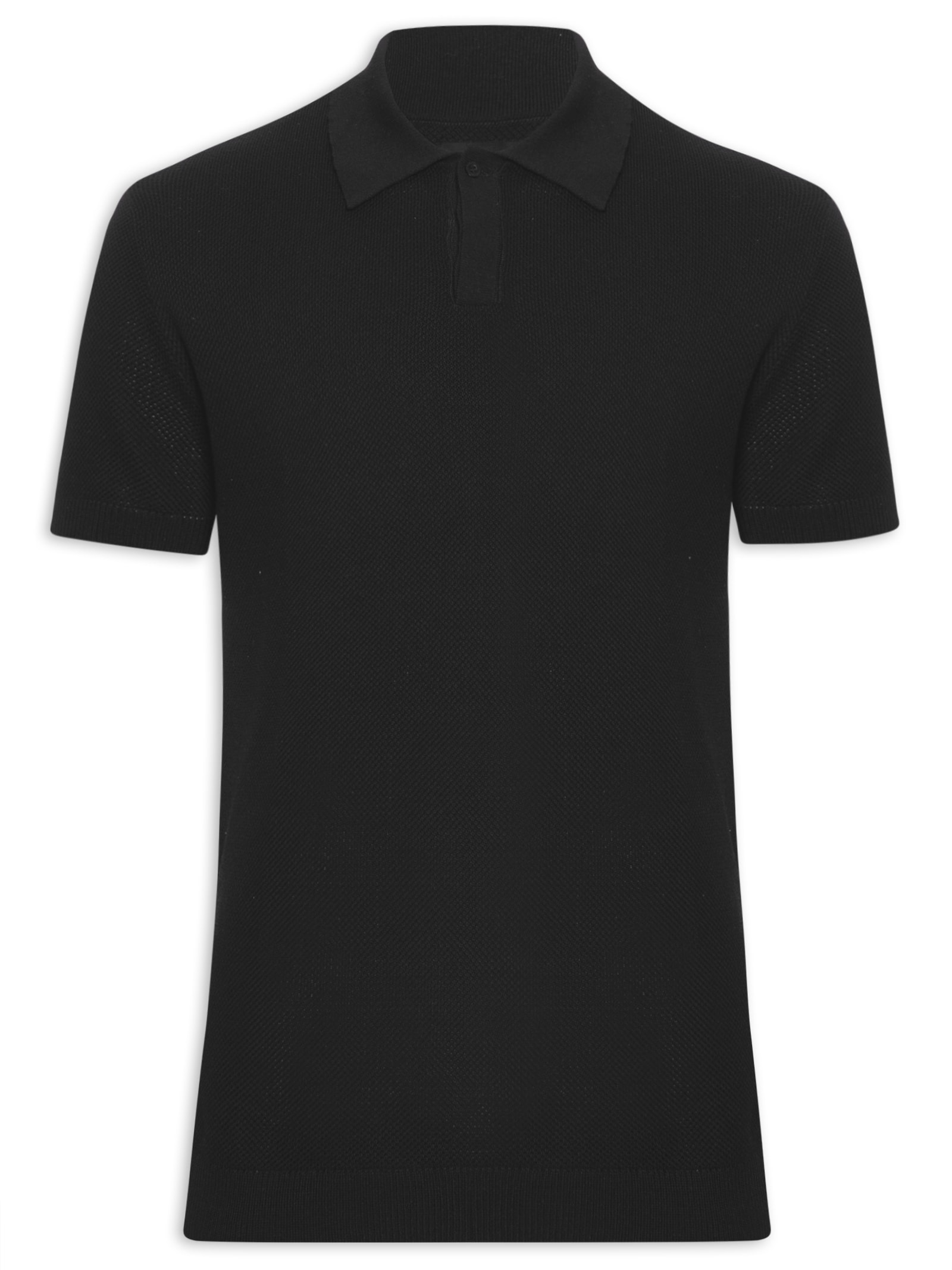 Polo Masculina Tricot Corda - Foxton - Preto