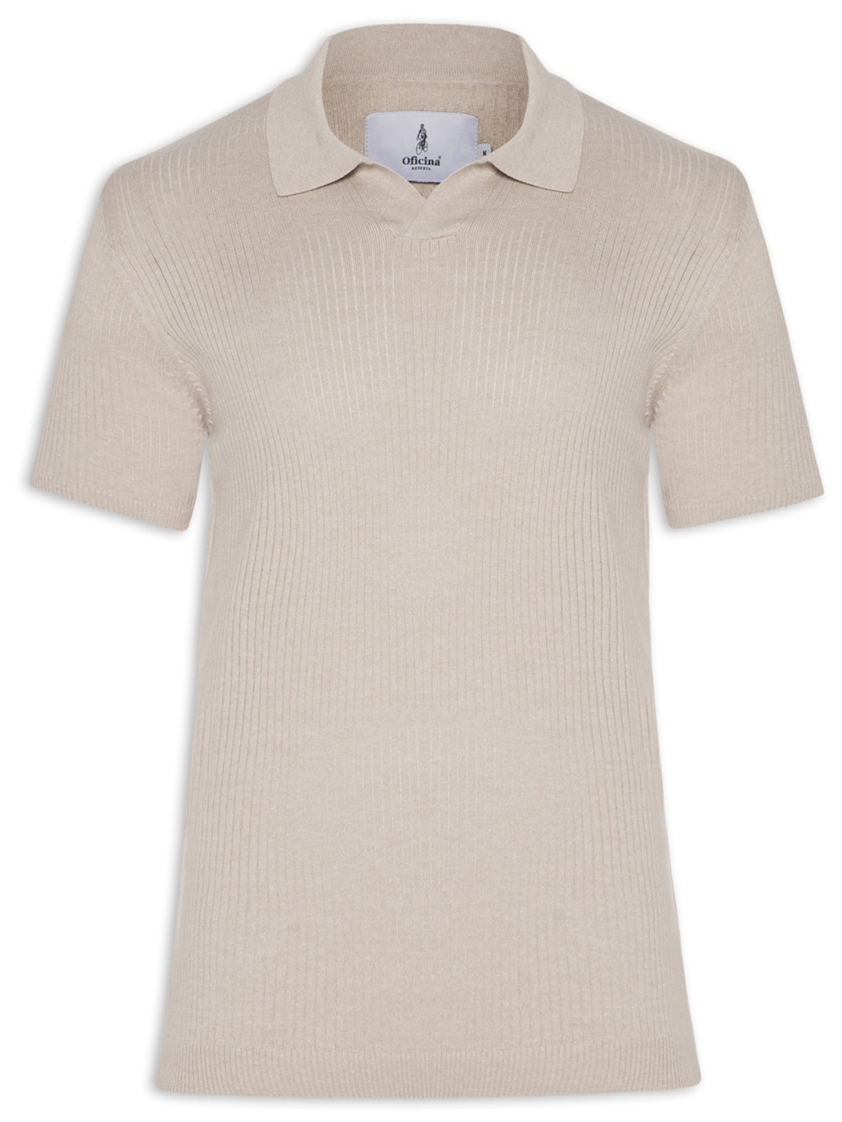Polo Masculina Tricot Enseada Manga Curta - Bege