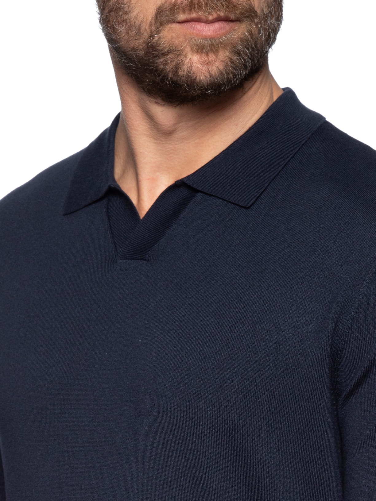 Polo Masculina Tricot Foot Isla Manga Curta Azul Oficina Reserva