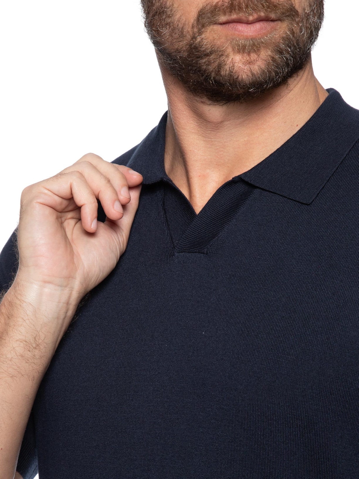 Polo Masculina Tricot Foot Isla Manga Curta Azul Oficina Reserva