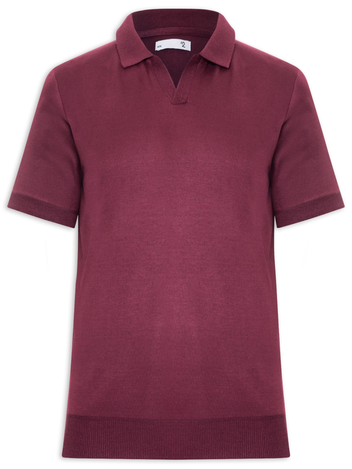 Polo Masculina Tricot Gola Colombiana - Vermelho