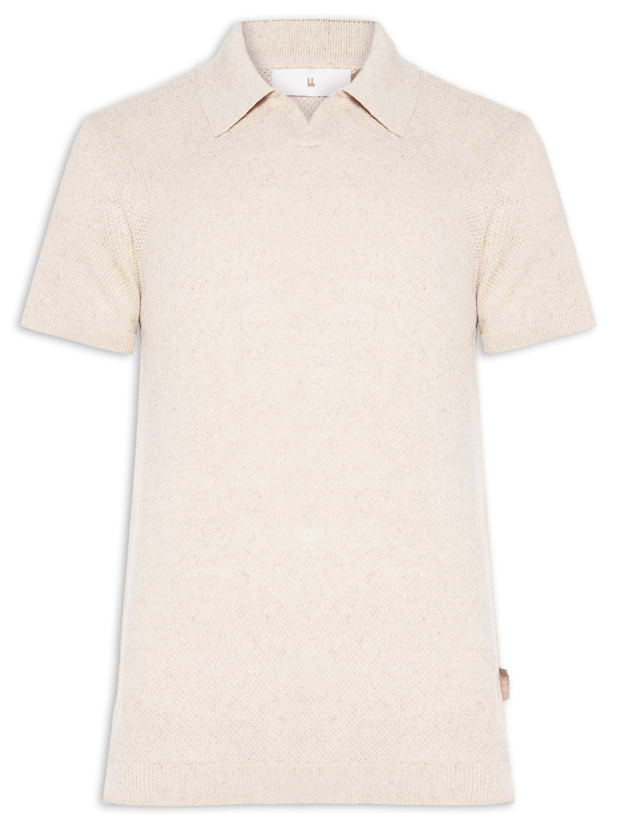 Polo Masculina Tricot Linho Roman - Bege
