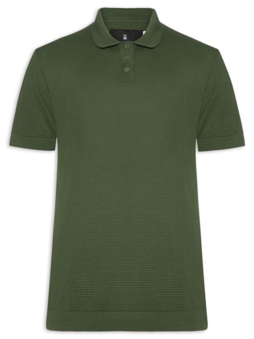 Pólo Masculina Tricot Manga Curta Bretanha - Verde