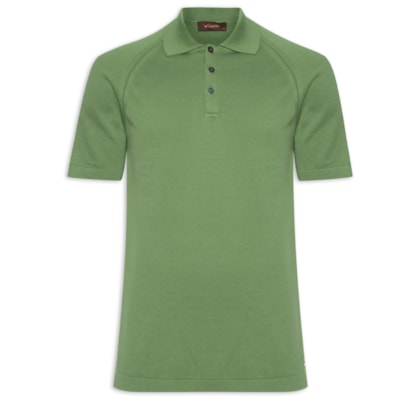 Polo Masculina Tricot Manga Curta - Verde