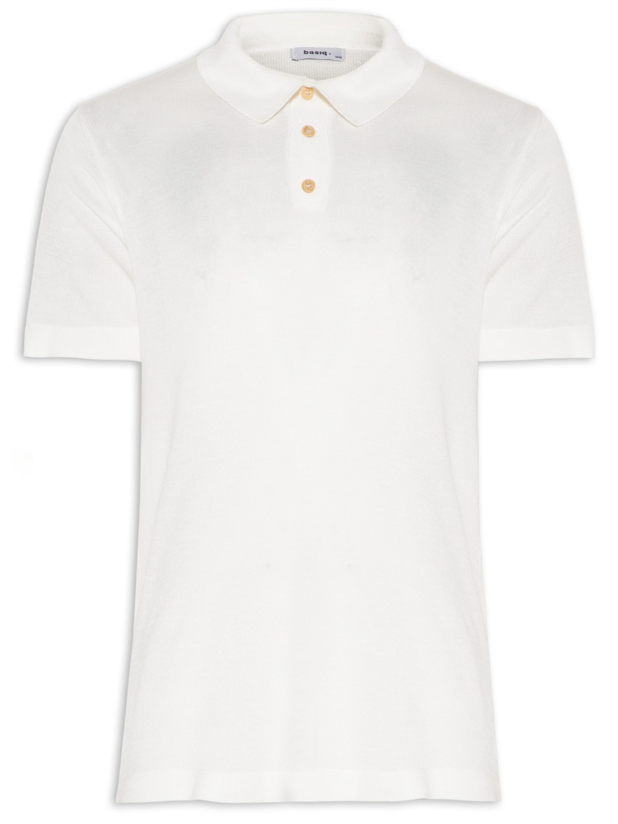 Polo Masculina Tricot - Off White