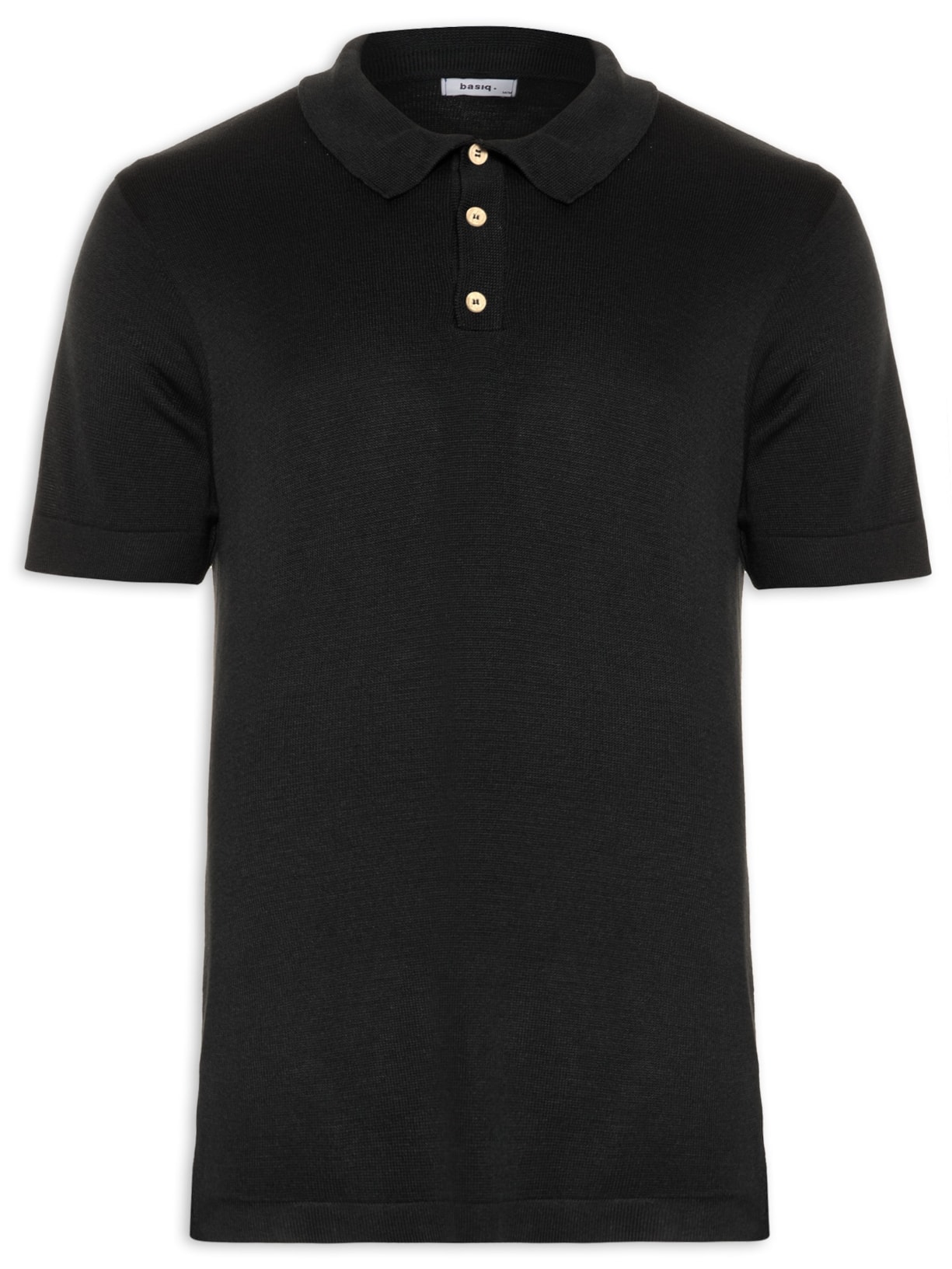 Polo Masculina Tricot - Preto