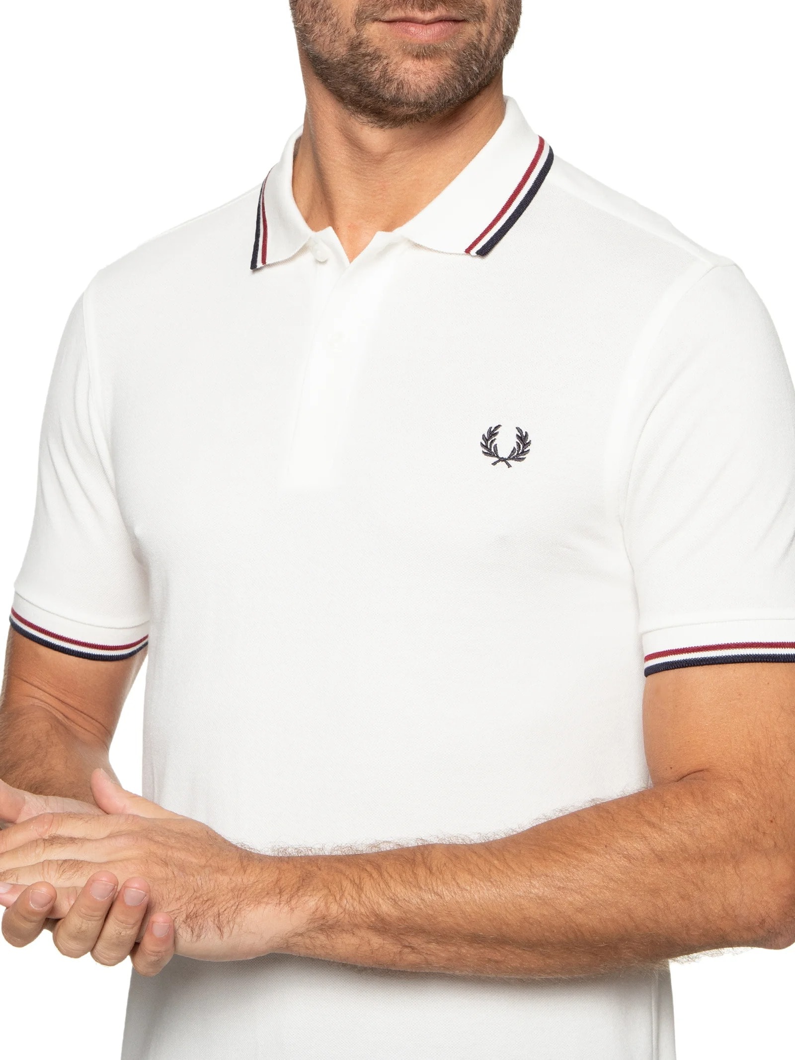 トップス FRED PERRY ORIGINAL TWIN TIPPED POLO Fred Perry - Polo Masculina Twin Tipped Regular Fit - Azul