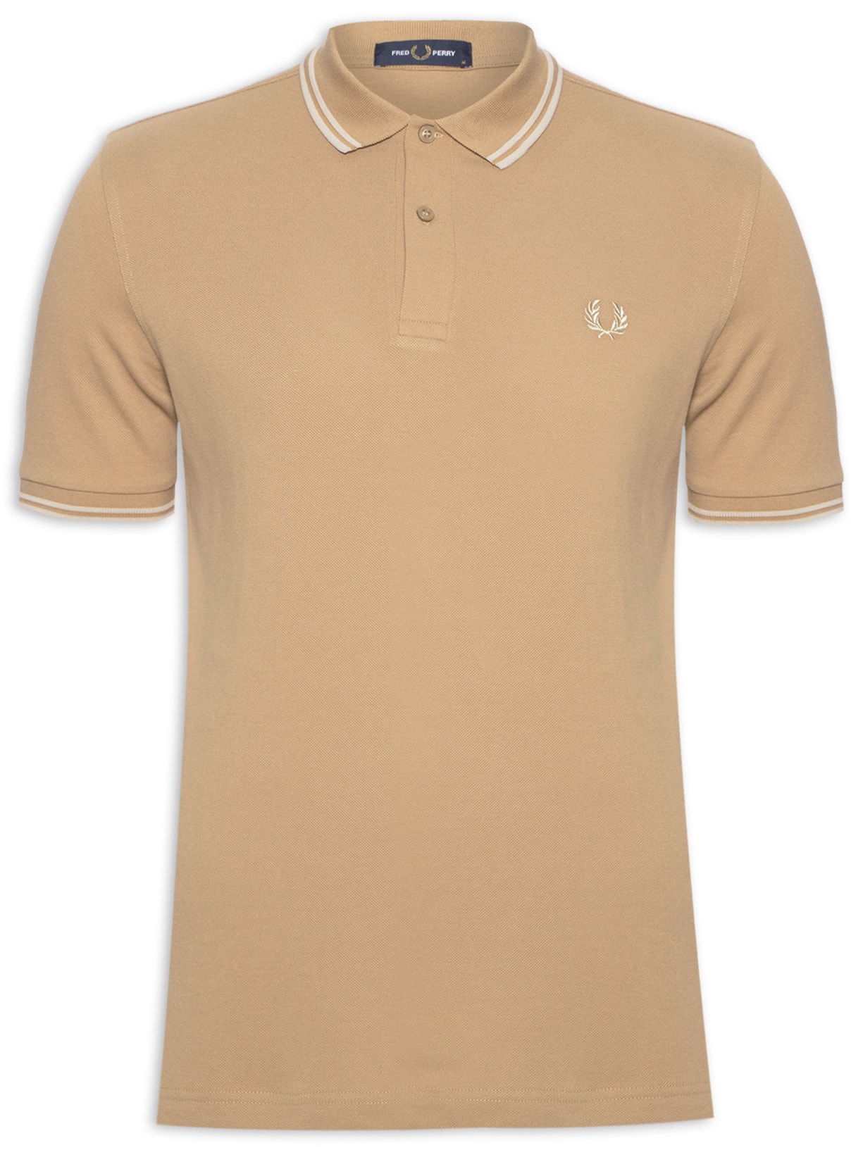 Polo Masculina Twin Tipped Fred Perry Shirt - Bege
