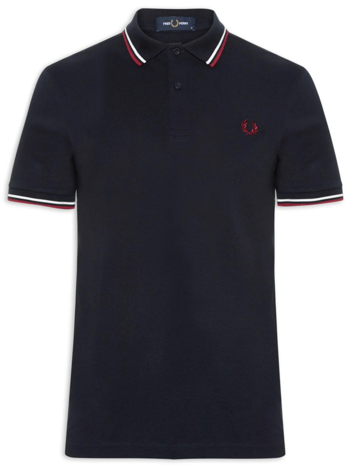 Polo Masculina Twin Tipped Regular Fit Azul Fred Perry