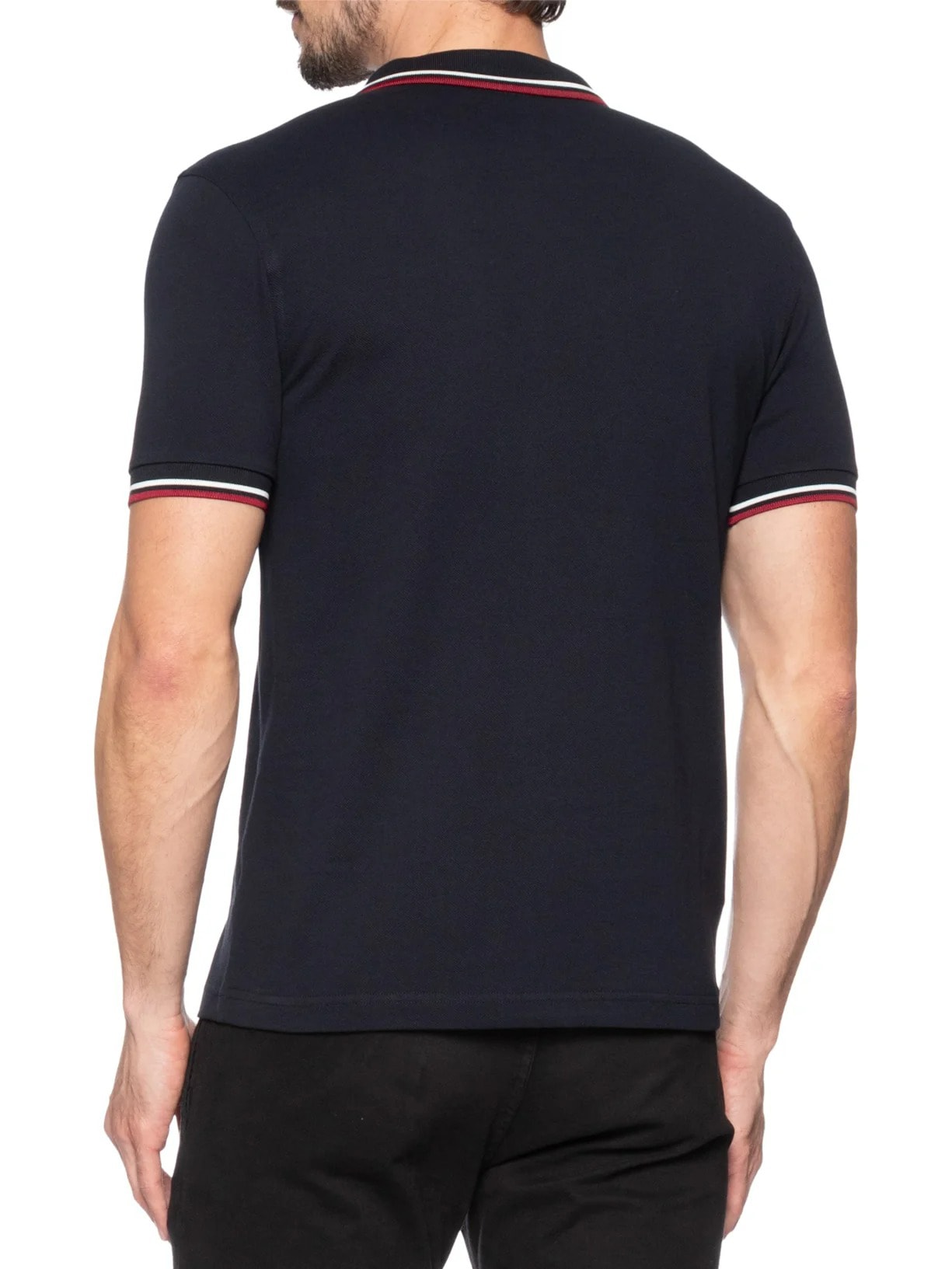 Polo Masculina Twin Tipped Regular Fit Azul Fred Perry