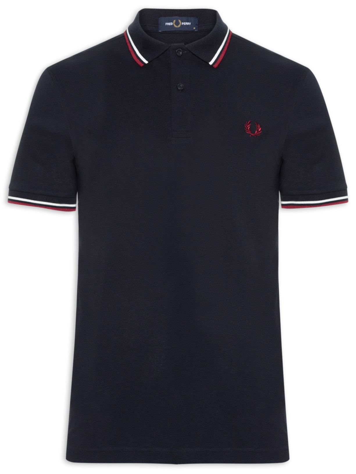 Polo Masculina Twin Tipped Regular Fit Azul Fred Perry