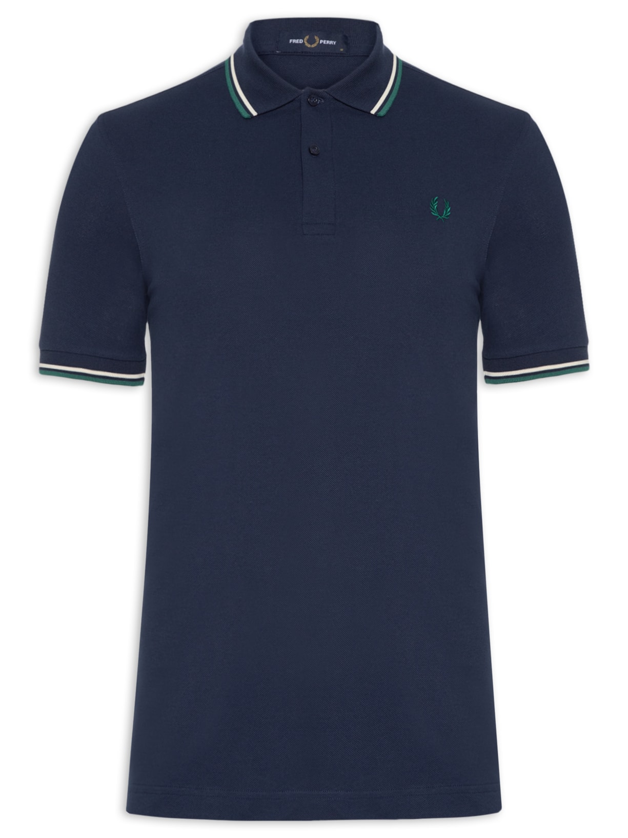 Polo Masculina Twin Tipped Regular Fit Em Piquet de Algodão - Azul