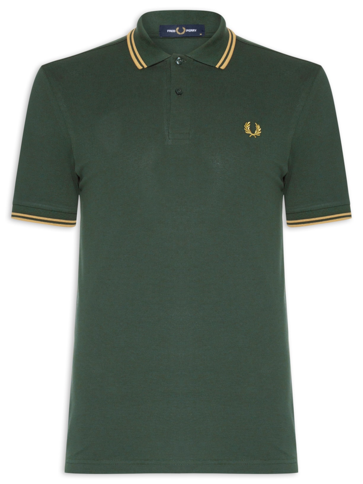 Polo Masculina Twin Tipped Regular Fit em Piquet de Algodão - Verde