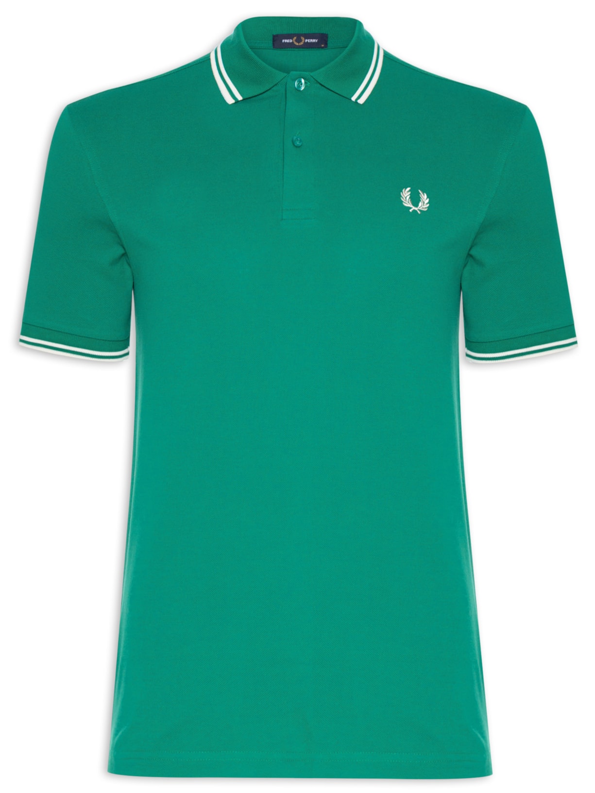 Polo Masculina Twin Tipped Regular Fit em Piquet de Algodão - Verde