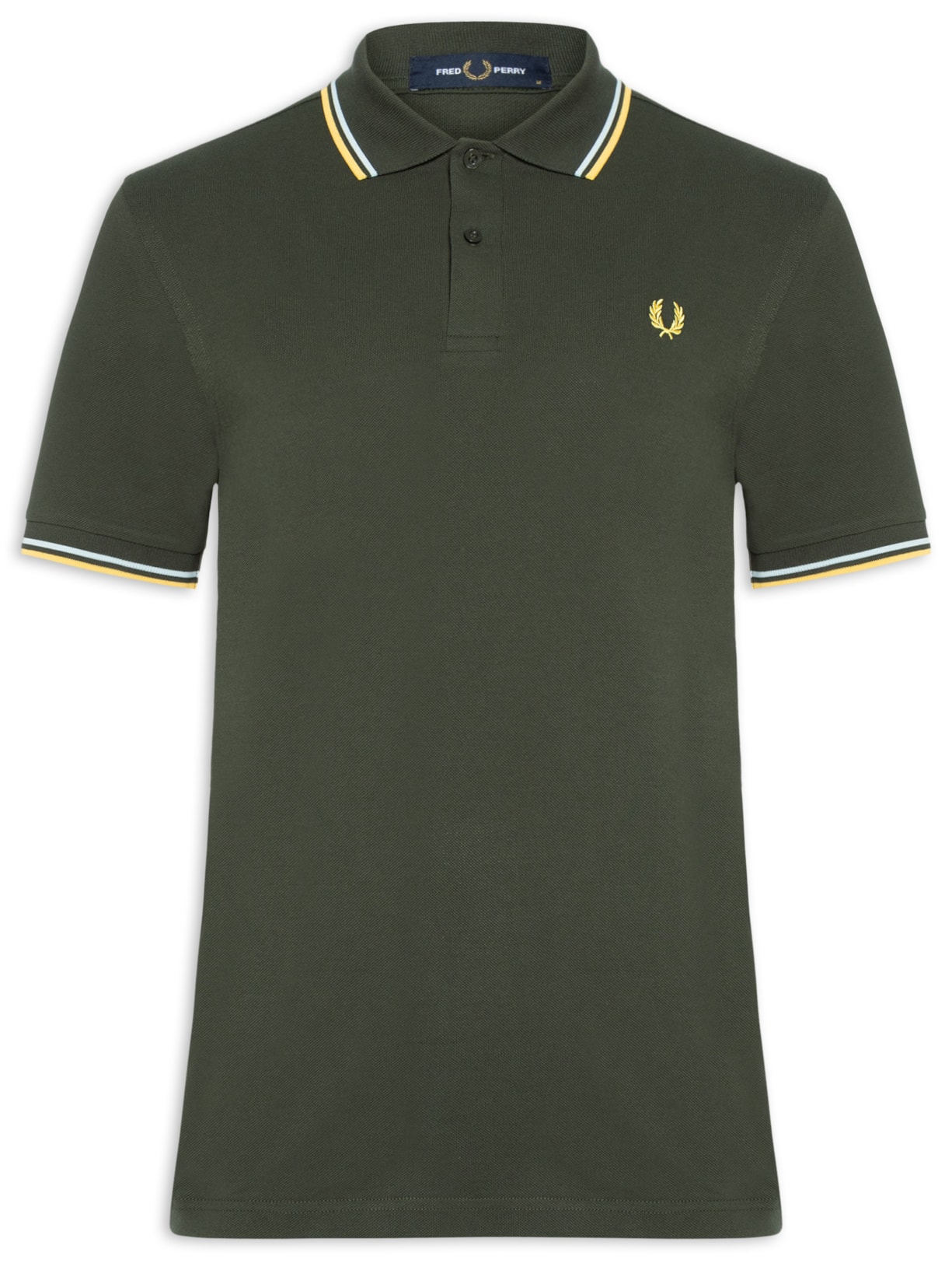 Polo Masculina Twin Tipped Regular Fit Em Piquet De Algodão - Verde