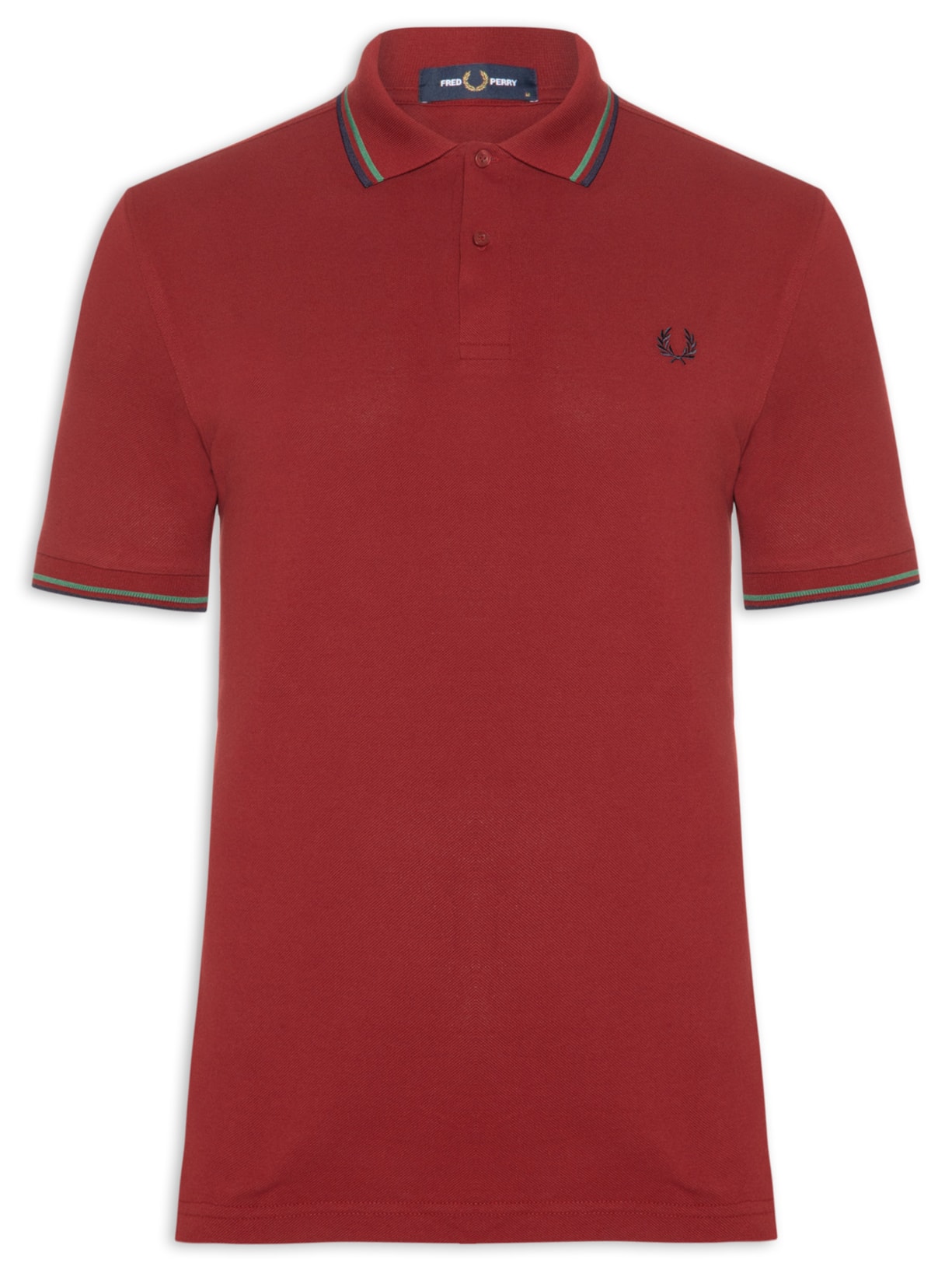 Polo Masculina Twin Tipped Regular Fit Piquet Algodão - Vermelho