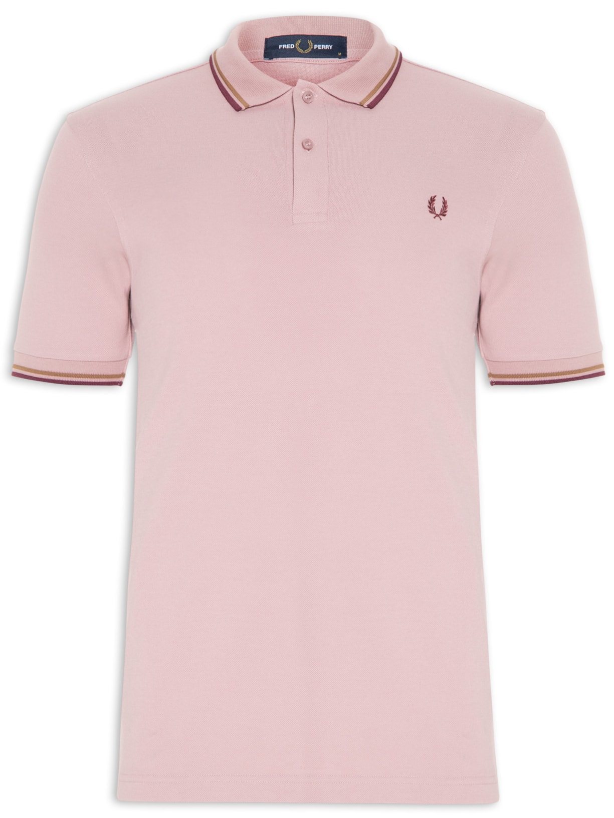 Polo Masculina Twin Tipped - Rosa