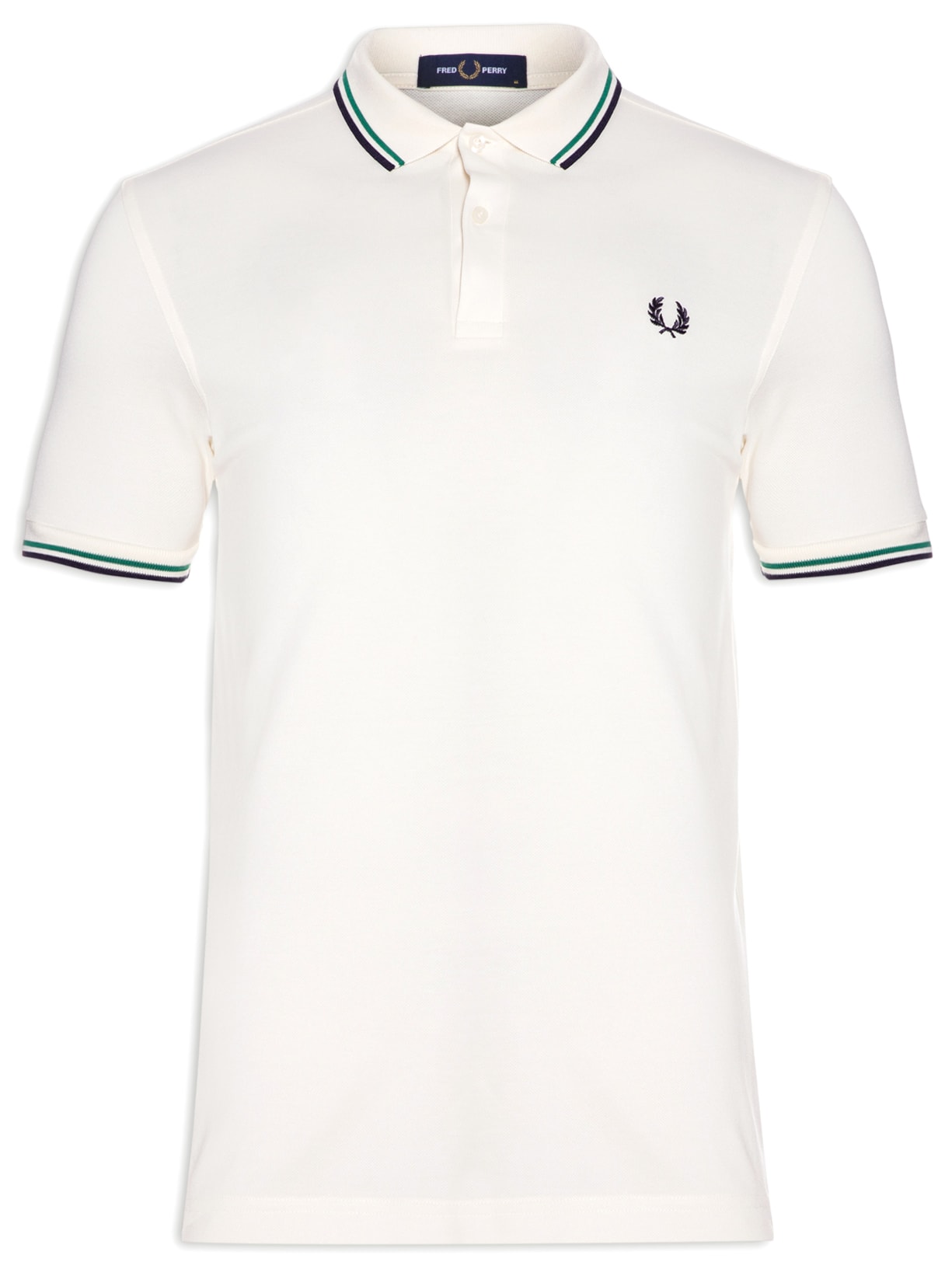 Polo Masculina Twin Tipped Shirt Bege Fred Perry