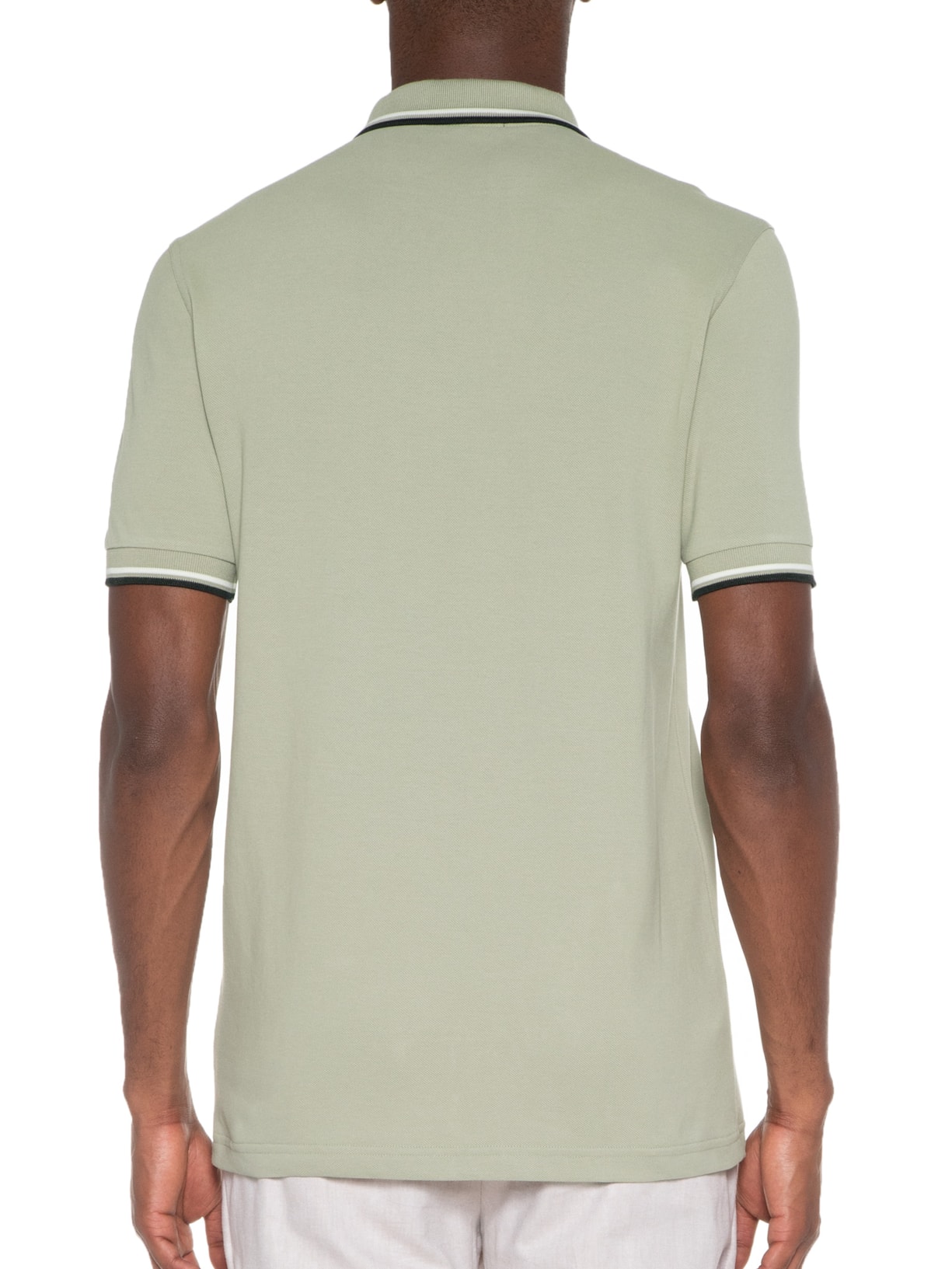 Polo Masculina Twin Tipped Shirt Cinza Fred Perry