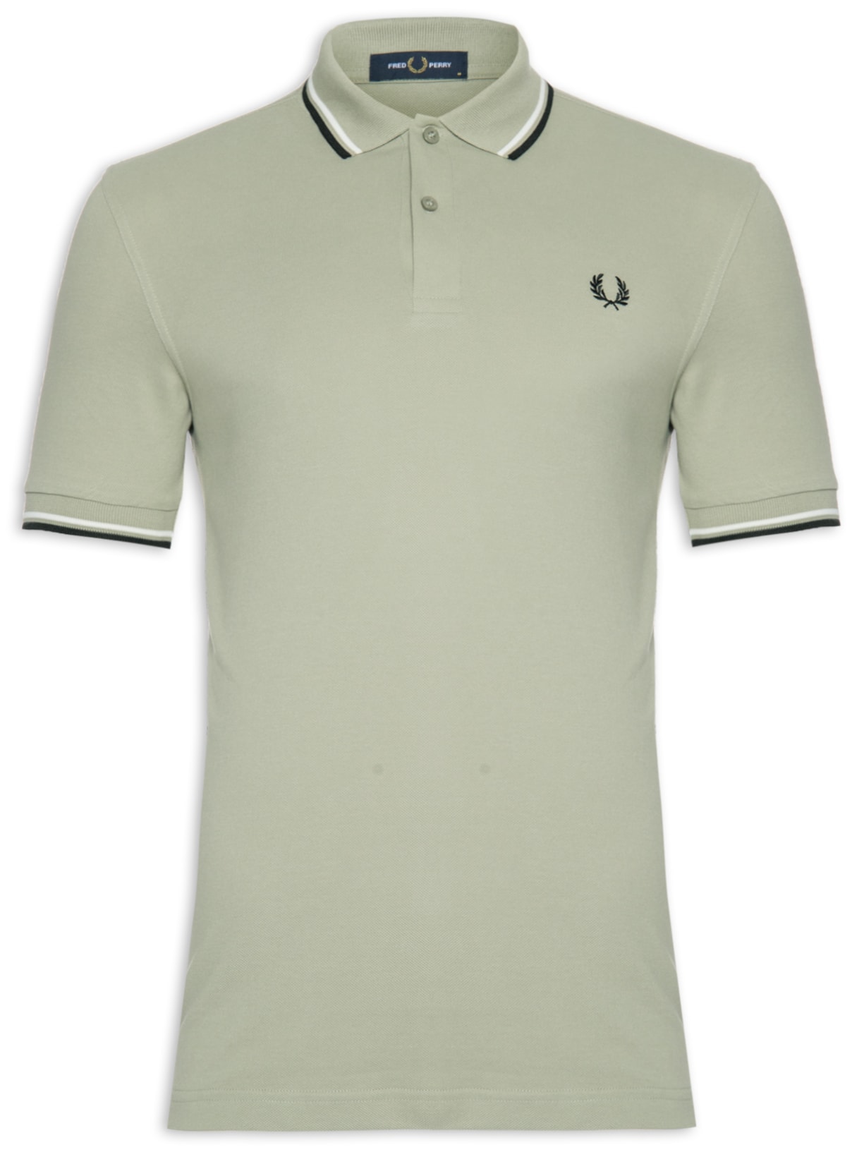 Polo Masculina Twin Tipped Shirt Cinza Fred Perry