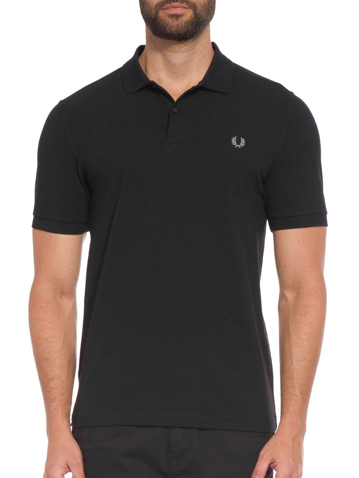 Polo Masculina Twin Tipped Shirt Preto Fred Perry