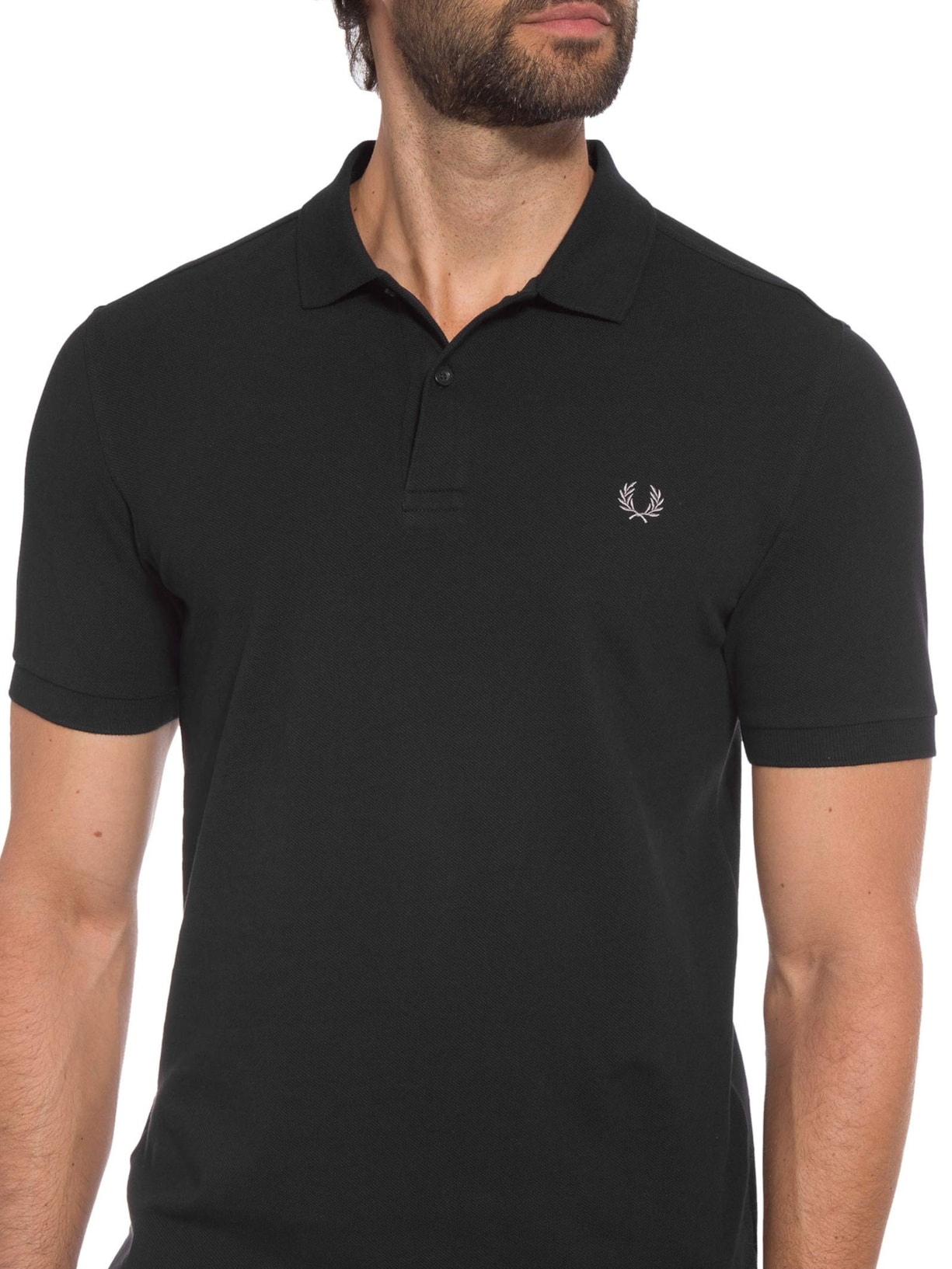 Polo Masculina Twin Tipped Shirt Preto Fred Perry