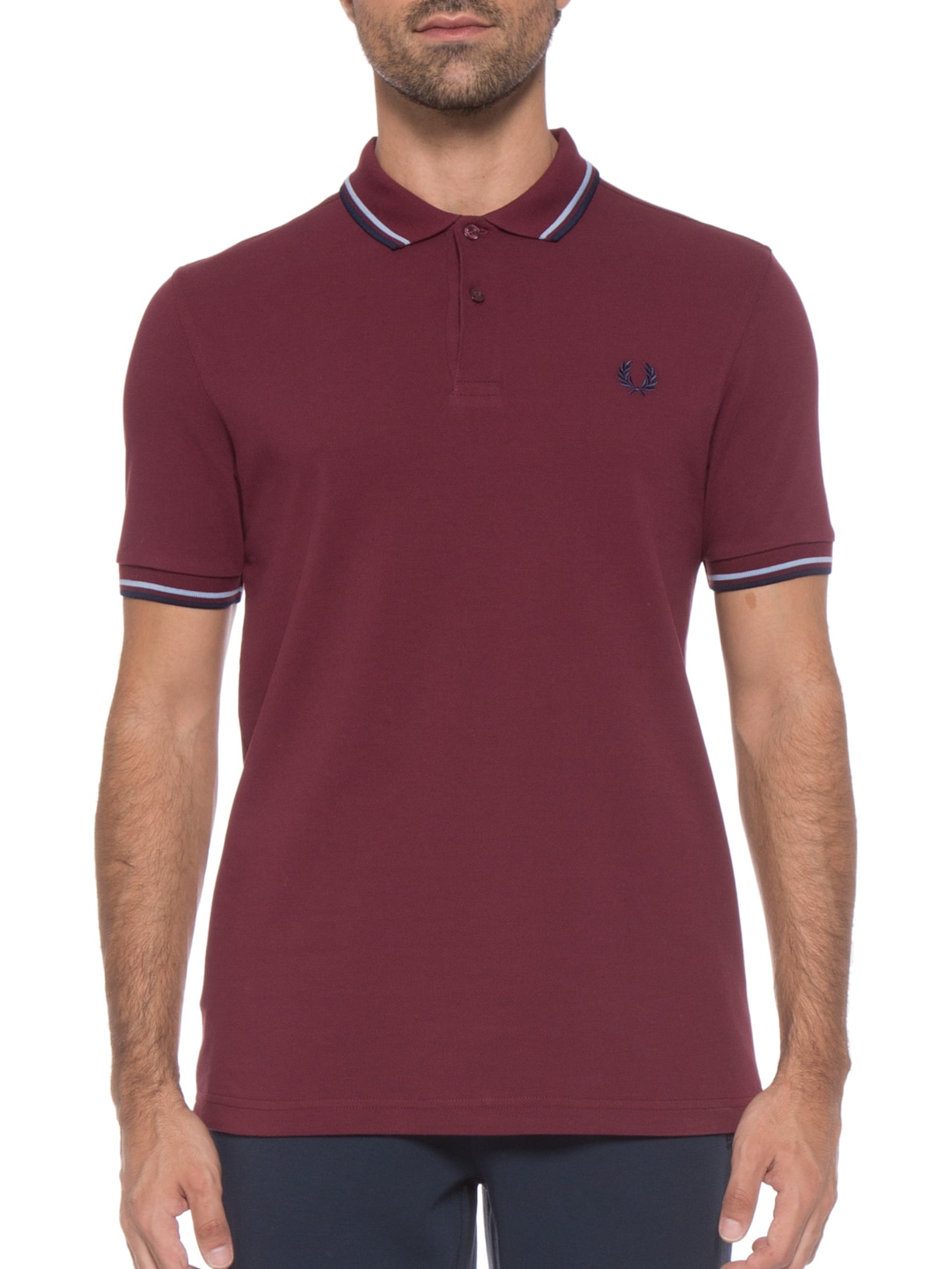 Polo Masculina Twin Tipped Shirt Vermelho Fred Perry