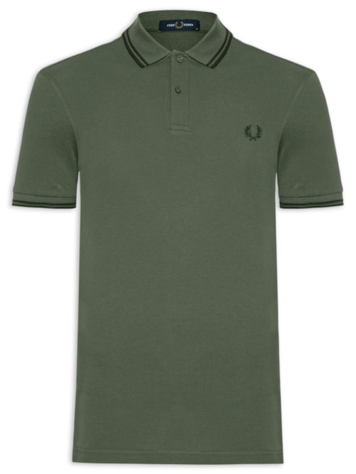 Polo Masculina Twin Tipped - Verde
