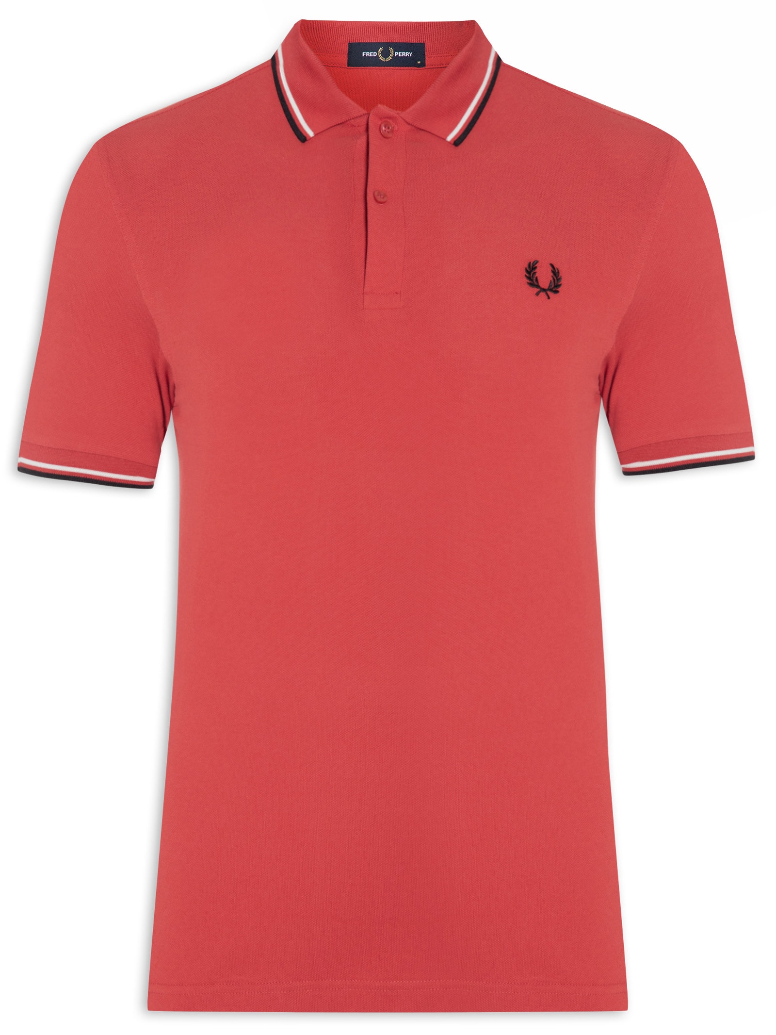 Polo Masculina Twin Tipped - Fred Perry - Vermelho