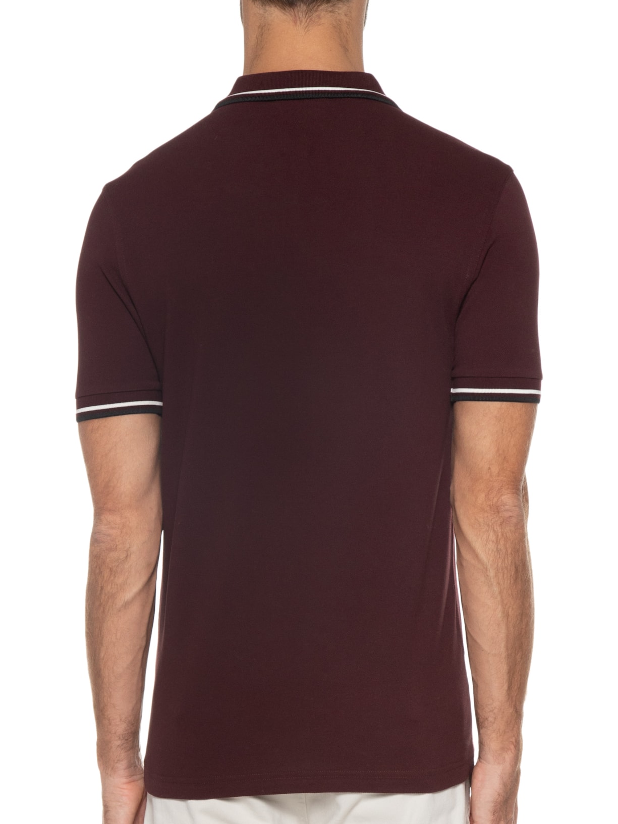 Polo Masculina Twin Tipped Vinho Fred Perry