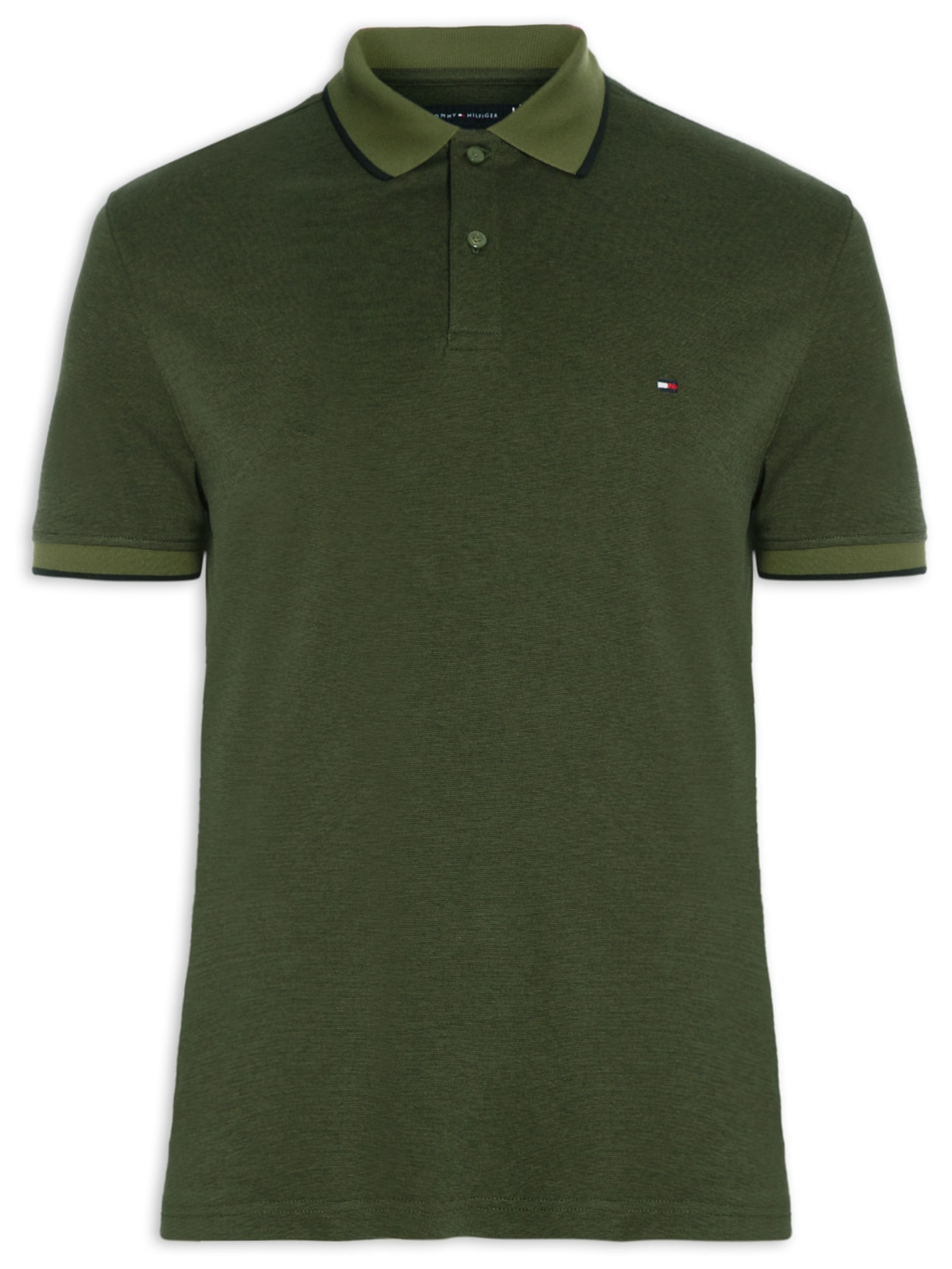 Polo Masculina Two Tone - Verde