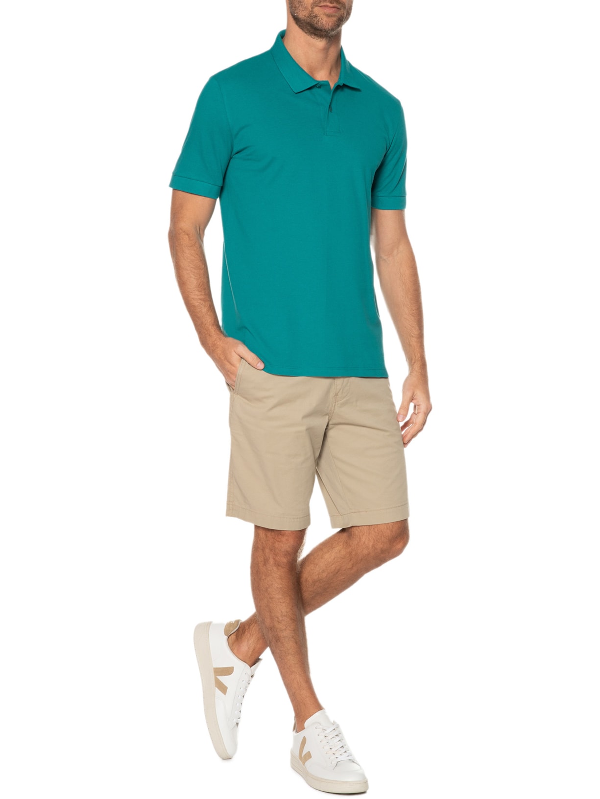 Polo Masculina Verde Hering