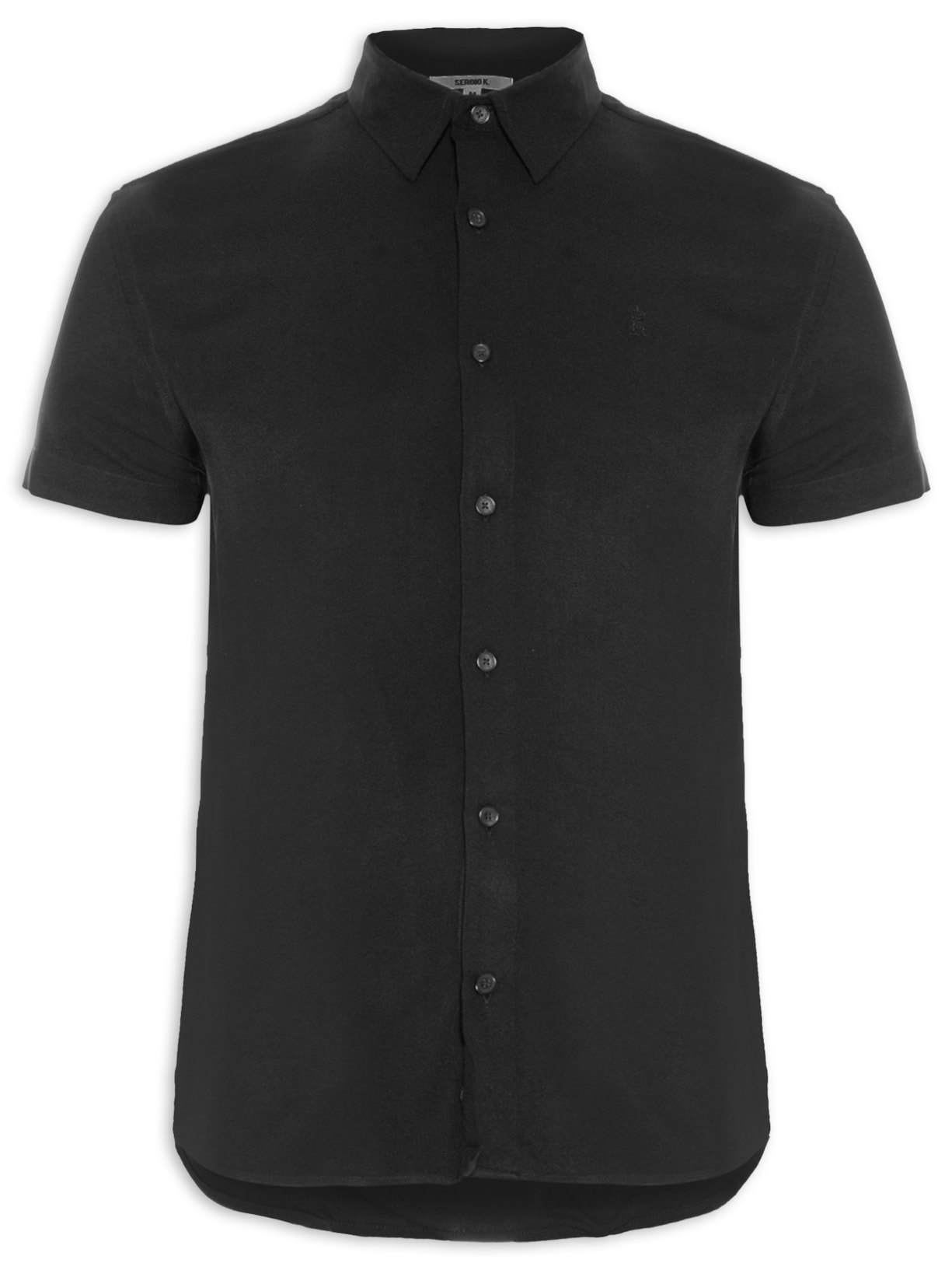 Polo Masculina Viscose Twil - Preto