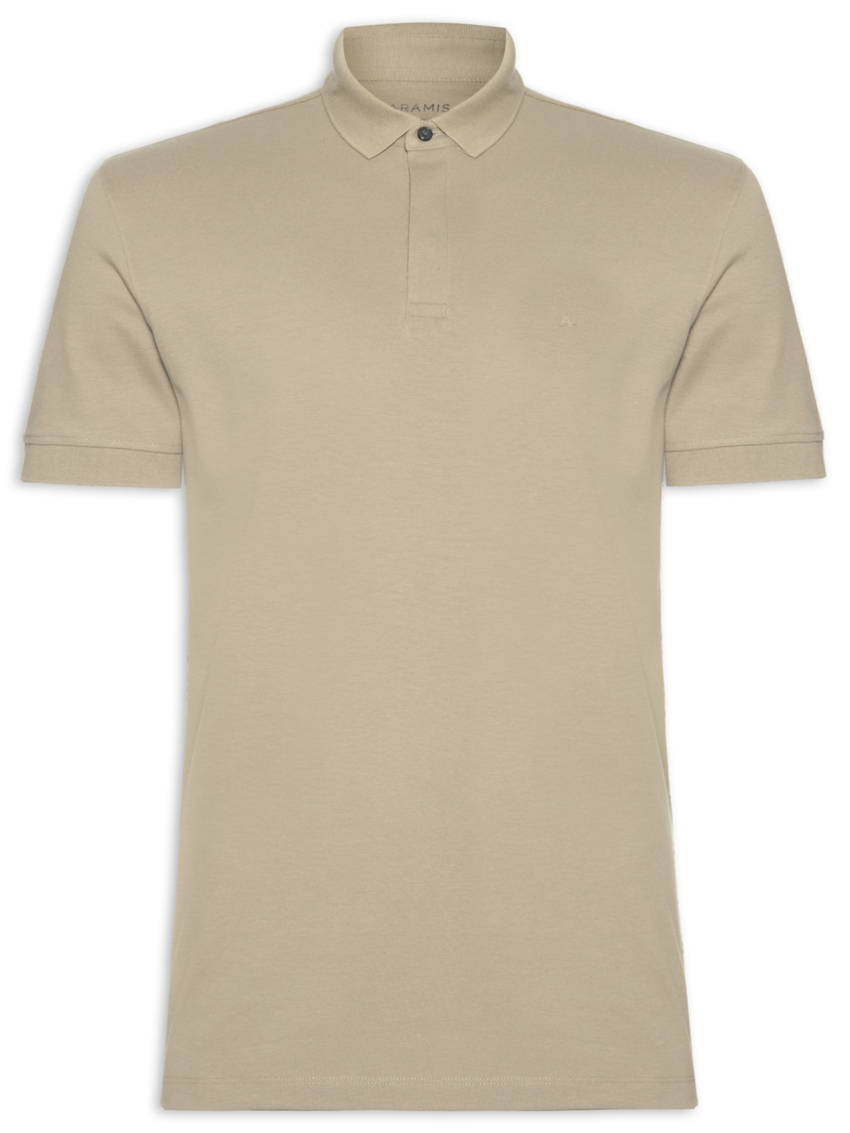 Polo Masculina Vista Coberta Em Piquet Colorfix Bege Aramis