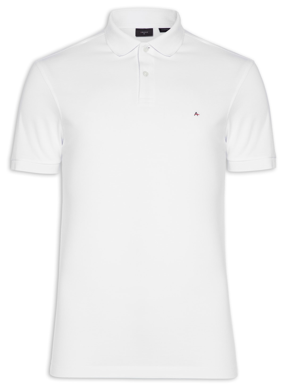 Polo Masculina Vista com Detalhe Interno - Branco