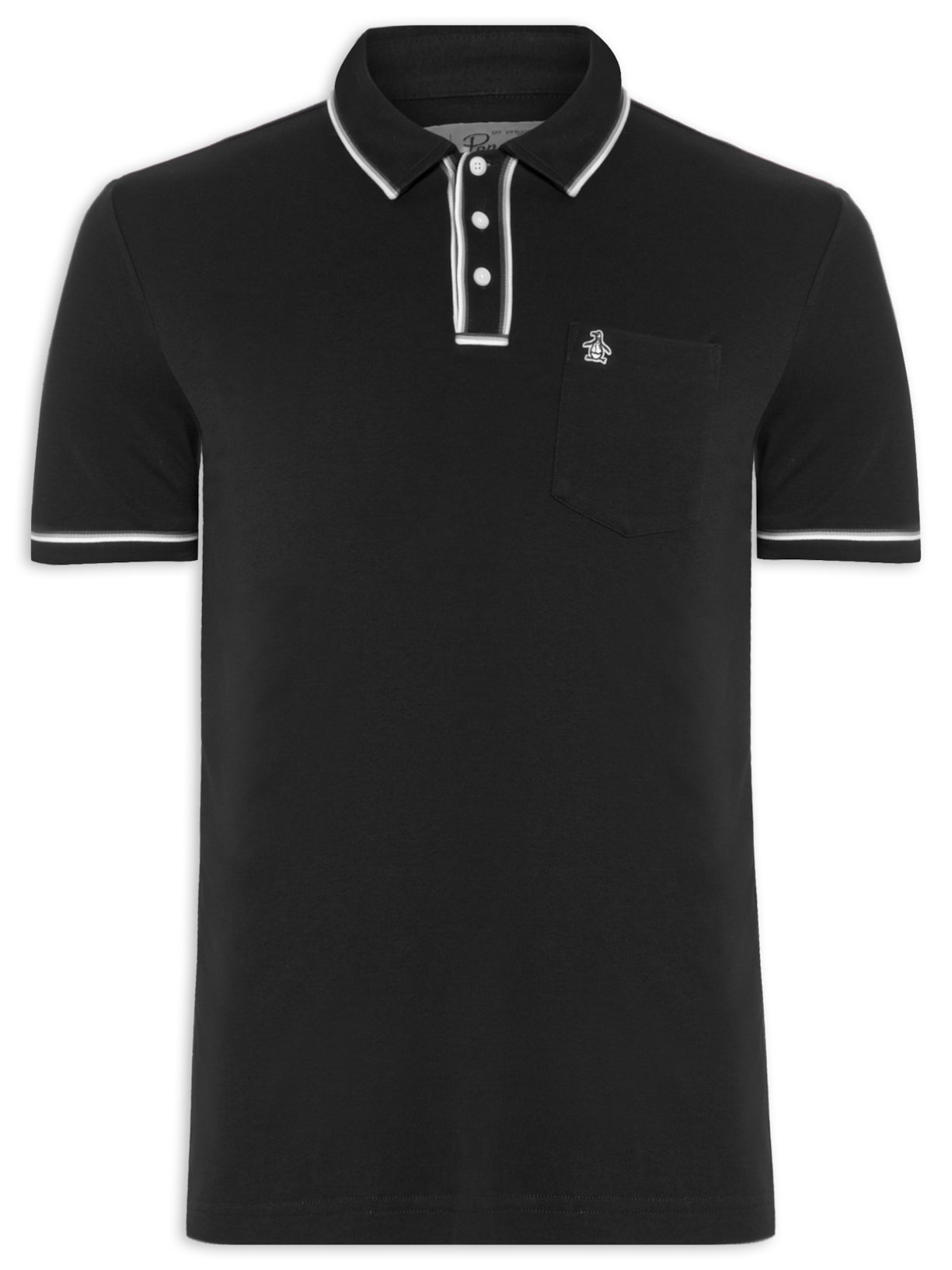 Polo Masculina Vivos - Preto